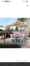 Gazebo con tendone scorrevole