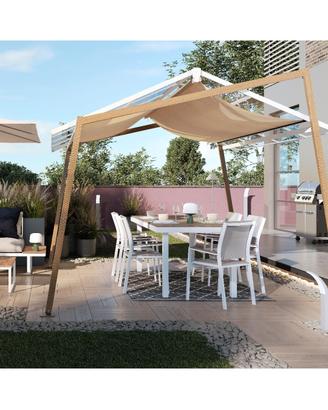 Gazebo con tendone scorrevole