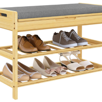 WOLTU Porta Scarpe a 2 Ripiani, Panca Scarpiera co