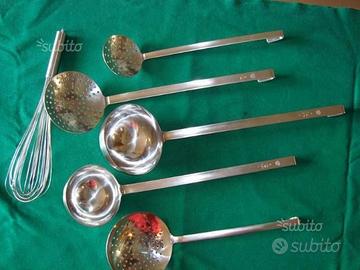 Mestoli ramaiole frusta professionali 18/10 nuovi