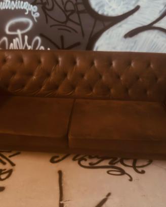 Divano letto  in suede marrone maison du monde