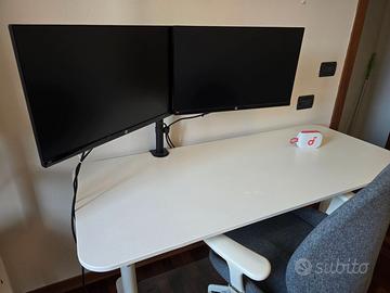 2 monitor HP da 24 pollici + braccio