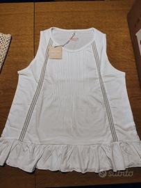 Top bianco smanicato Essentials by Conbipel, Nuovo