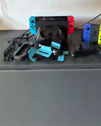 NINTENDO SWITCH+2 JOY-CON EXTRA+ACCESSORI