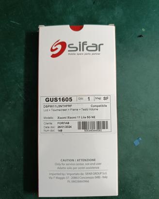 LCD+touchscreen+tasto volume Xiaomi 11lite5G NE