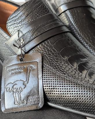 Moreschi Mocassini Canguro e Struzzo 8.5 - NUOVI