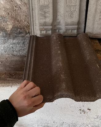 Tegole in cemento Doppia Romana testa di moro