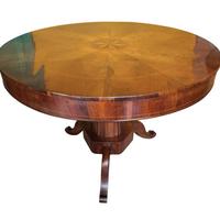 Tavolo Rotondo Carlo X intarsiato