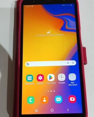 telefono samsung j6+ con cover libro