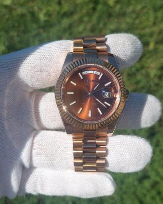 Seiko Mod Day-Date Rose Gold Chocolate (Nuovo)