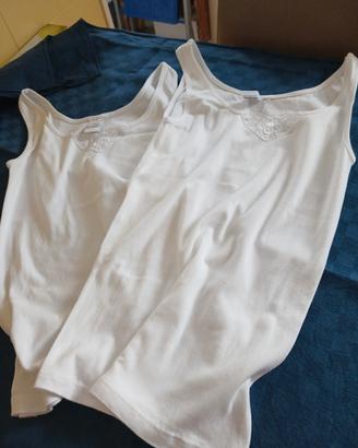 2 canottiera donna mai usate 