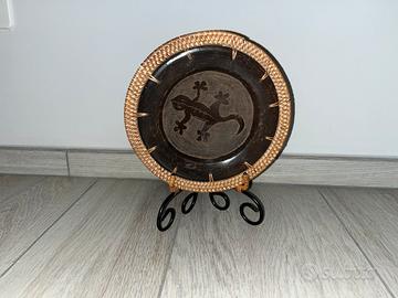 Piatto decorativo etnico fatto a mano