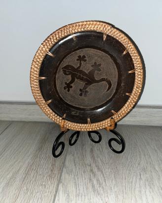 Piatto decorativo etnico fatto a mano