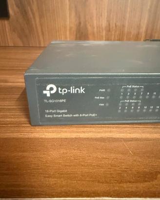 Switch TP-Link TL-SG1016PE 16 porte Gigabit con 8