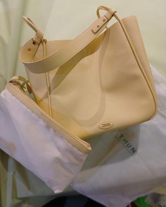 Shopper thun  con pochette interna gialla