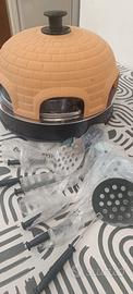 forno per pizza con cupola in terracotta 