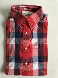 Camicia rossa a quadri Abercrombie & Fitch (A&F)