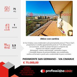 Attico con terrazzo,posto auto e cantina