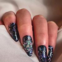 Unghie PressOn Galaxy fatte a mano  riutilizzabili