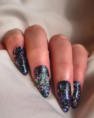 Unghie PressOn Galaxy fatte a mano  riutilizzabili