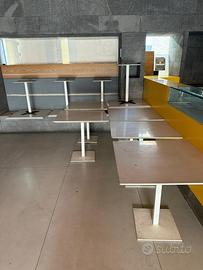 Stock 10 Tavoli Bar Bistrot con Base Quadrata