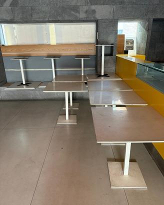 Stock 10 Tavoli Bar Bistrot con Base Quadrata
