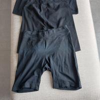 Tre pantaloncini corti neri donna Decathlon tg M