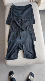 Tre pantaloncini corti neri donna Decathlon tg M