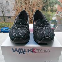 Scarpe Melluso Walk camoscio nero e brillantini