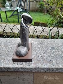 scultura in metallo d'epoca 