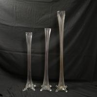 4 Vasi Alti a Calice in Vetro - Design Vintage