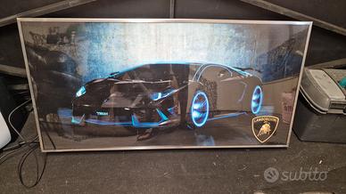 quadro led elettrico lamborghini