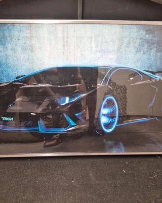 quadro led elettrico lamborghini