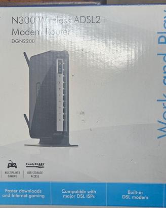 Modem Router Netgear DGN2200-100PES WiFi ADSL2+