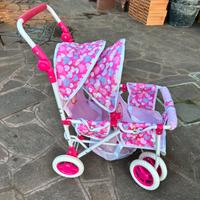 Passeggino doppio per bambolotti