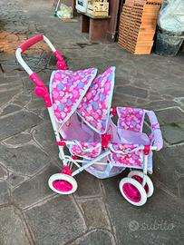 Passeggino doppio per bambolotti