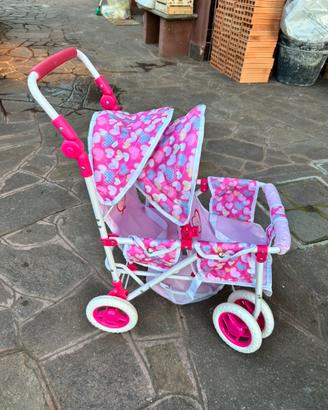 Passeggino doppio per bambolotti