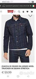 Giacca di jeans Carrera uomo mod trucker in denim 