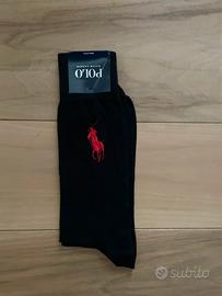 Calzini uomo Ralph Lauren nero e rosso