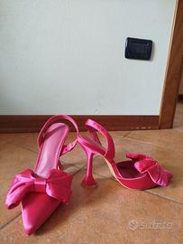 Scarpe fucsia con fiocco