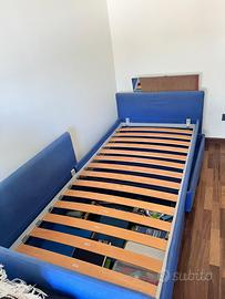 Letto singolo Flou con cassetti