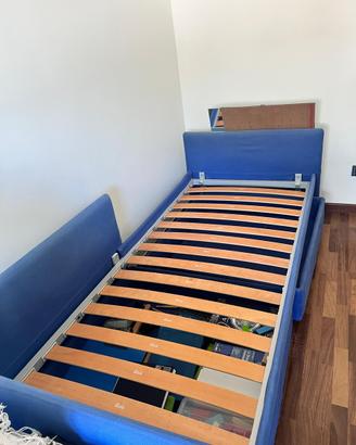 Letto singolo Flou con cassetti