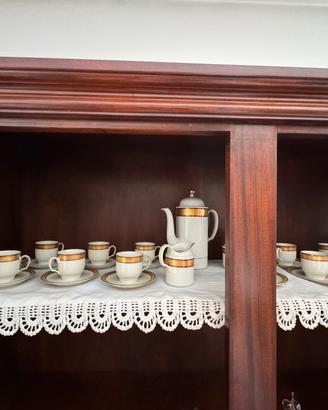 set di 12 tazzine con filo oro