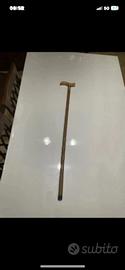 Bastone da passeggio vintage legno tornito manico