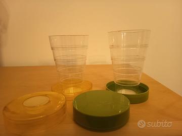 Bicchieri Pieghevoli vintage plastica telescopico