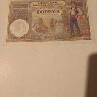 Banconota 100 dinari Occupazione Montenegro 