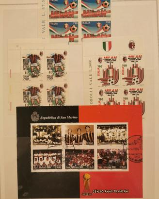 francobolli Milan calcio
