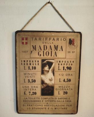 ANTICO BORDELLO, STAMPA SU LEGNO