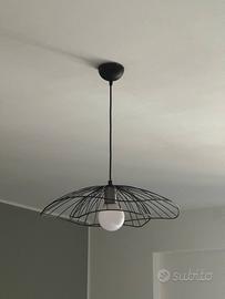 Lampadario a sospensione nero moderno e minimal