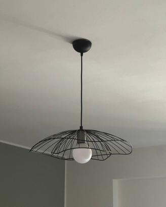 Lampadario a sospensione nero moderno e minimal